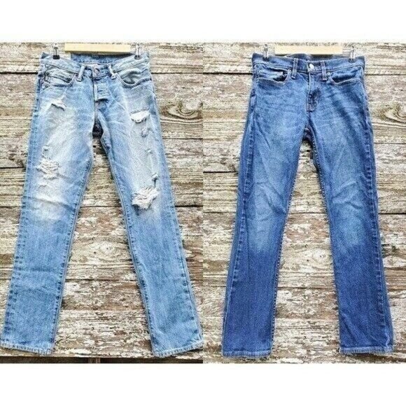Abercrombie & Fitch Other - Lot of 2 Abercrombie & Fitch Hollister Straight Leg Jean Men 28x30 Blue